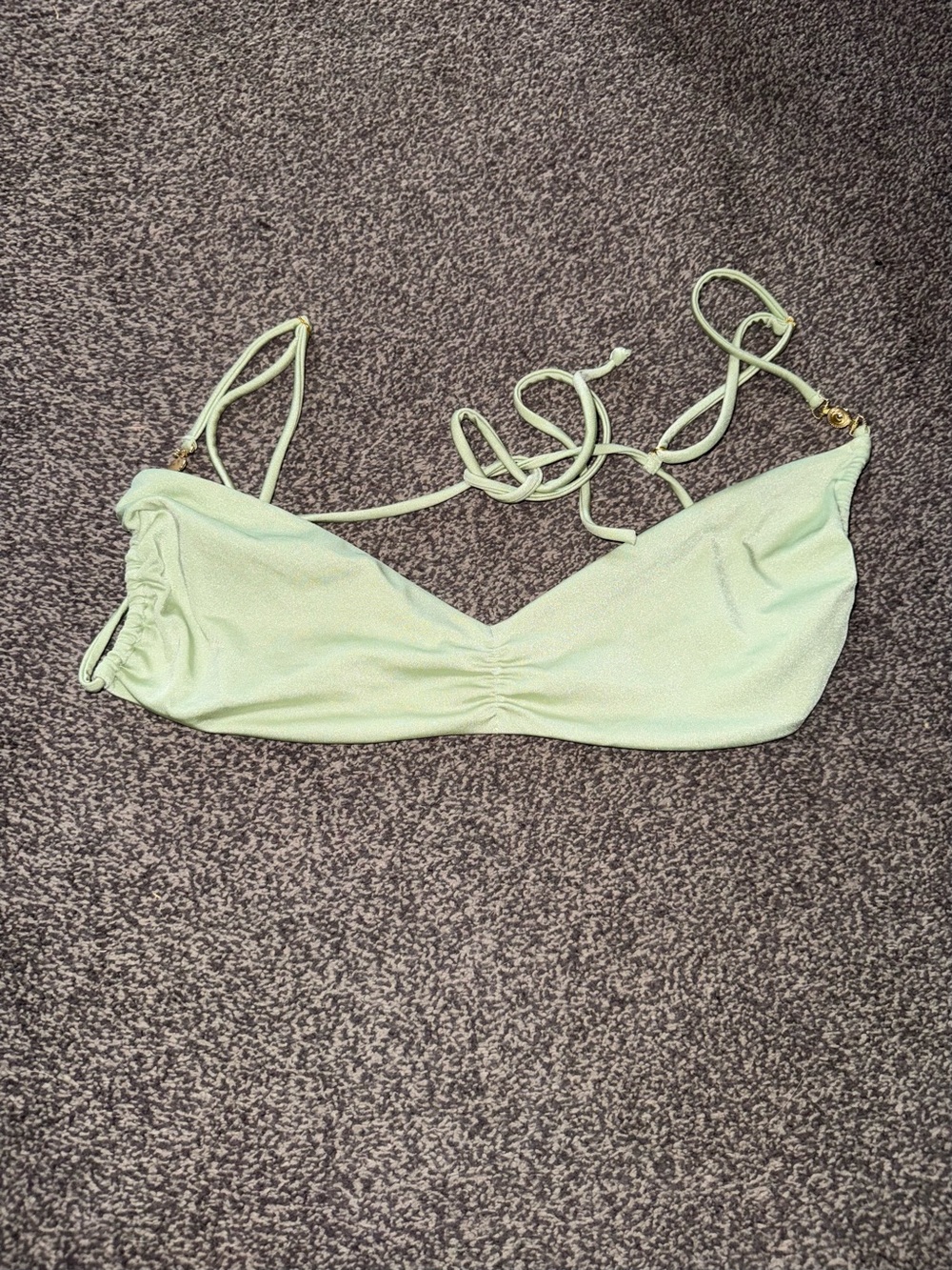 PacSun Swim Sage Green Adjustable Bikini Top Size Large